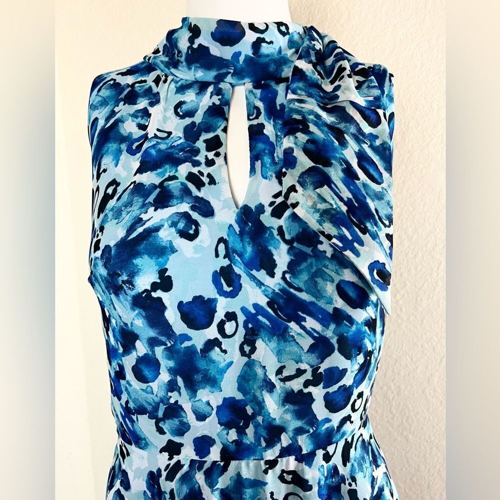 Joseph Ribkoff Water Color Asymmetrical Dress - Picture 7 of 14